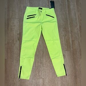 BABY PHAT NEON GREEN ZIPPER PANTS SIZE 13